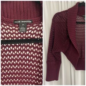 Club Monaco Knitted cardigan burgundy
